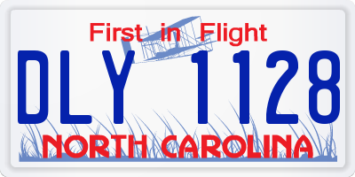 NC license plate DLY1128