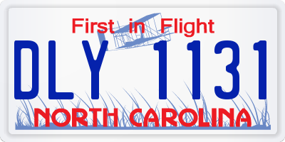 NC license plate DLY1131