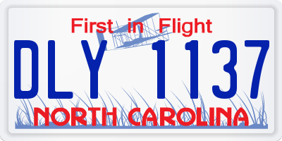NC license plate DLY1137