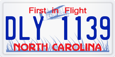 NC license plate DLY1139