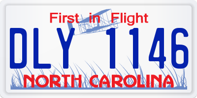 NC license plate DLY1146