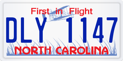 NC license plate DLY1147