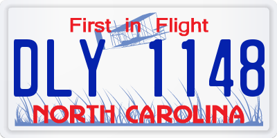 NC license plate DLY1148