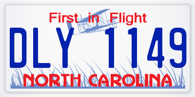 NC license plate DLY1149
