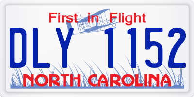 NC license plate DLY1152