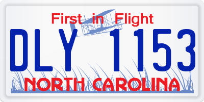 NC license plate DLY1153