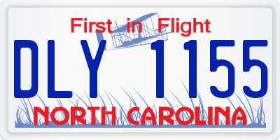 NC license plate DLY1155