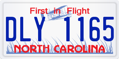 NC license plate DLY1165