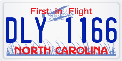 NC license plate DLY1166