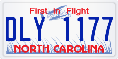 NC license plate DLY1177