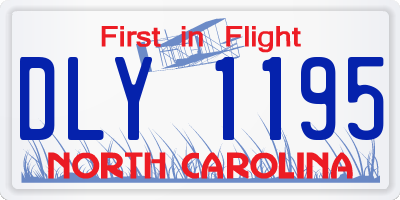 NC license plate DLY1195