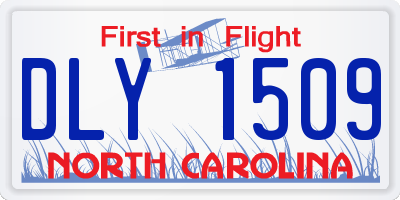 NC license plate DLY1509