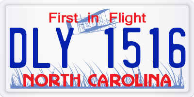 NC license plate DLY1516