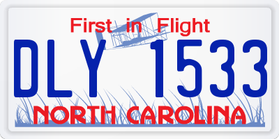 NC license plate DLY1533