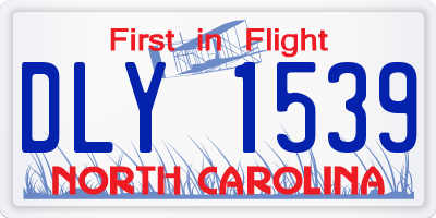NC license plate DLY1539