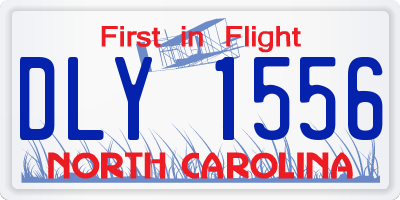 NC license plate DLY1556