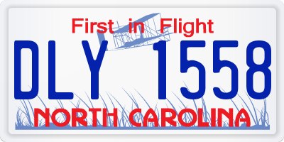 NC license plate DLY1558
