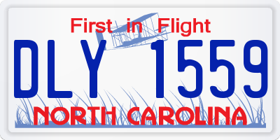NC license plate DLY1559