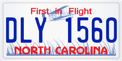NC license plate DLY1560