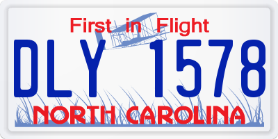 NC license plate DLY1578