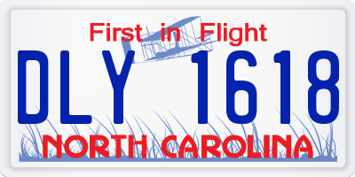 NC license plate DLY1618