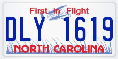 NC license plate DLY1619