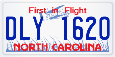 NC license plate DLY1620