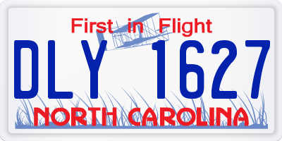 NC license plate DLY1627