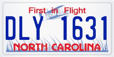 NC license plate DLY1631