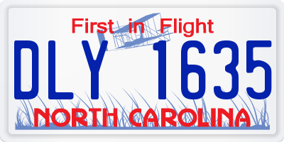 NC license plate DLY1635