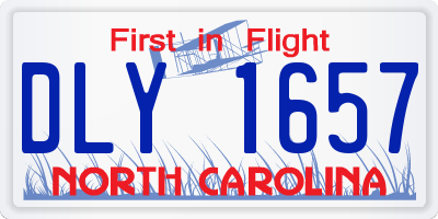 NC license plate DLY1657