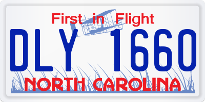 NC license plate DLY1660