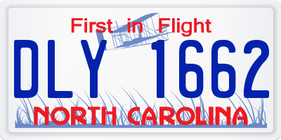 NC license plate DLY1662