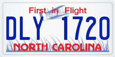 NC license plate DLY1720