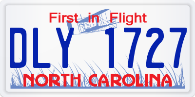 NC license plate DLY1727