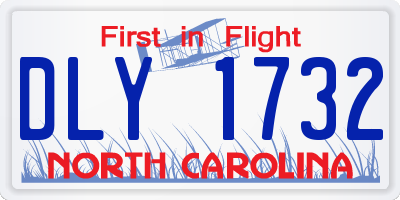 NC license plate DLY1732