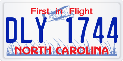 NC license plate DLY1744