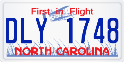 NC license plate DLY1748
