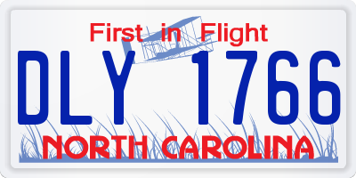 NC license plate DLY1766