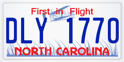 NC license plate DLY1770