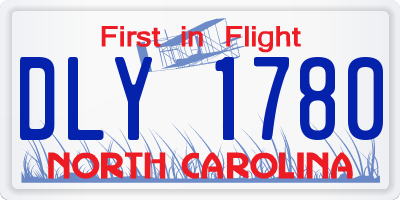 NC license plate DLY1780
