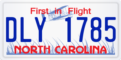 NC license plate DLY1785