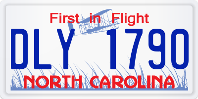 NC license plate DLY1790