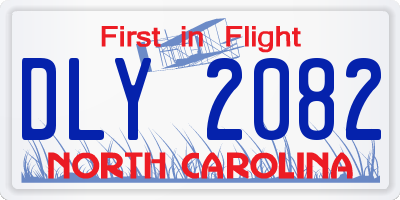NC license plate DLY2082
