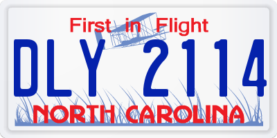 NC license plate DLY2114