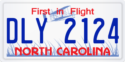NC license plate DLY2124
