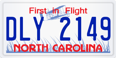 NC license plate DLY2149