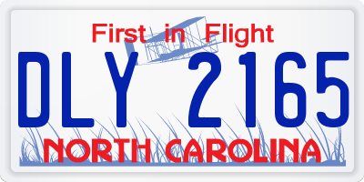 NC license plate DLY2165