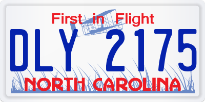 NC license plate DLY2175
