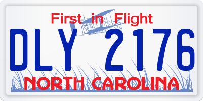 NC license plate DLY2176